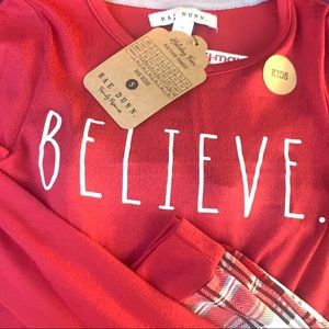 Kids Rae Dunn Believe PJ Set